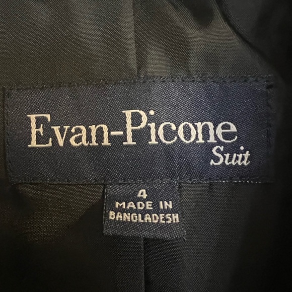 Evan Picone Button Tailored Minimalist 90s Y2K Business Casual Office 4 Gray - Picture 3 of 9